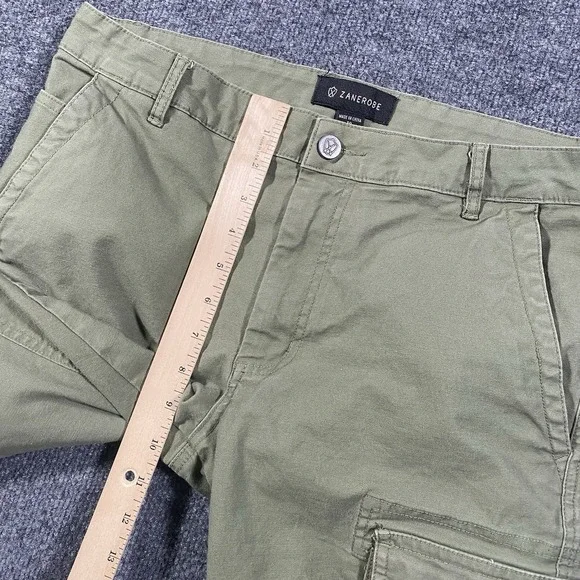 Zanerobe Stretch Cargo Jogger Pants Mens 30x30 Military Green Tapered Leg - Picture 8 of 12